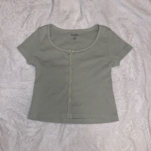 Brandy Melville light green zelly top